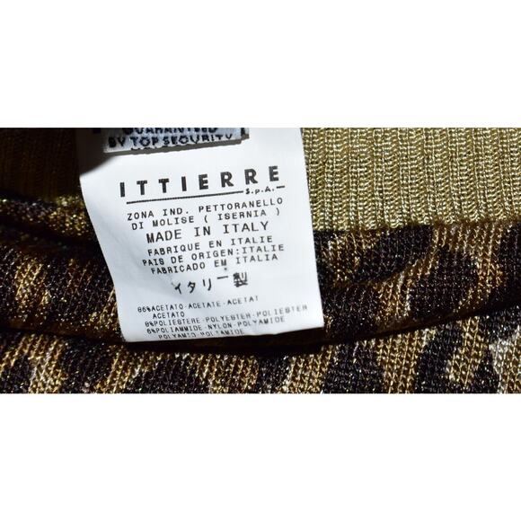 C0 Auth DOLCE & GABBANA Leopard Print Gold Lurex Top & Skirt Suit Set Size 28/42 - Picture 7 of 7